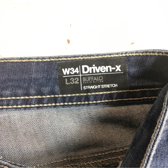 Buffalo David Bitton Driven-X Basic Straight Stretch Denim  Jeans Sz 34×32 - Picture 9 of 10